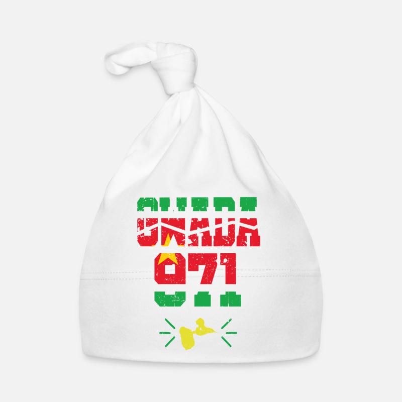 drapeau guadeloupe 971 gwada de gwadloup - Bonnet bio Bébé - blanc
