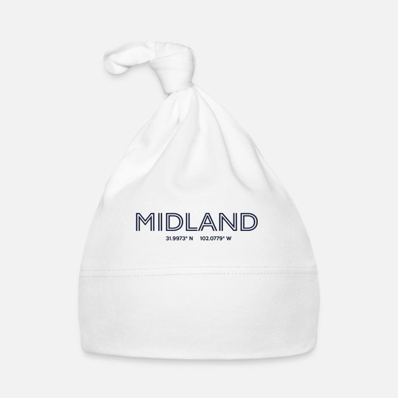 USA City Coordinates - Midland Organic Baby Cap
