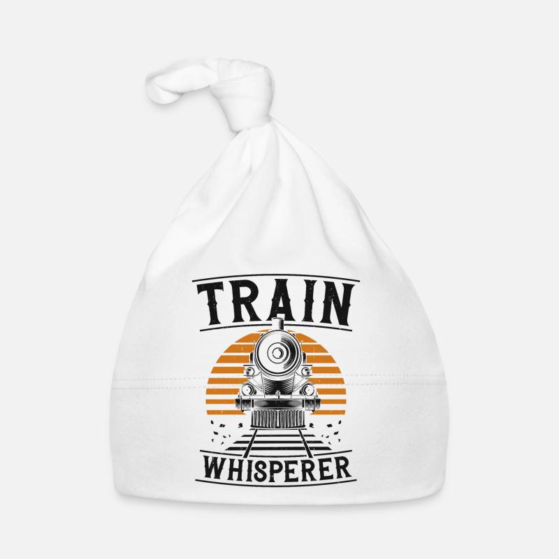 Steam Train Driver Trainspotting Organic Baby Cap
