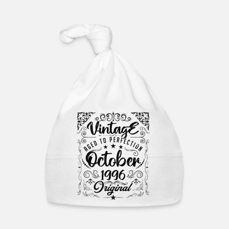 vintage BORN IN OCTOBER 1996 anniversary gift. Bonnet bio Bébé