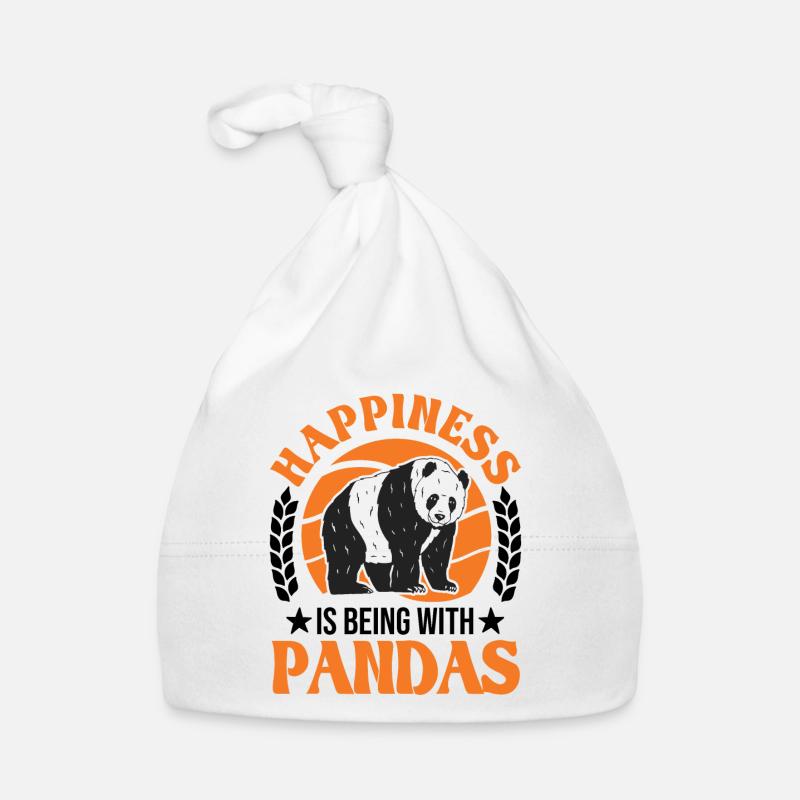 Panda Lucky Panda Bear Organic Baby Cap