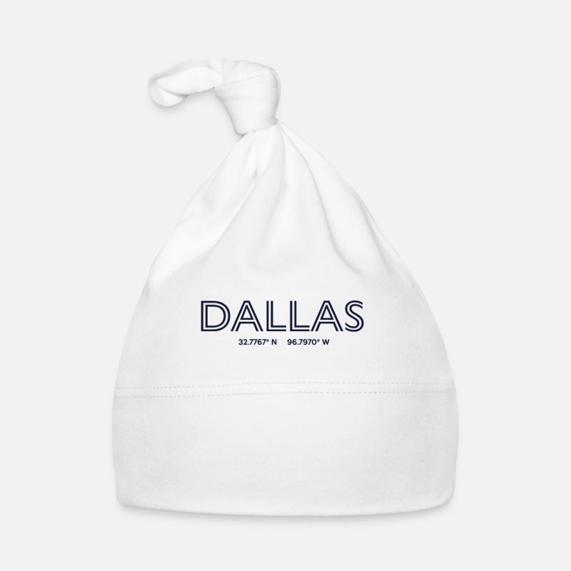 USA City Coordinates - Dallas Organic Baby Cap