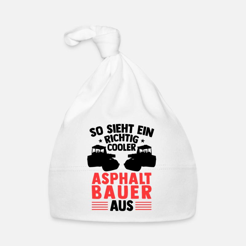 Richtig cooler Asphaltbauer Straßenbauer Baby Bio-Mütze