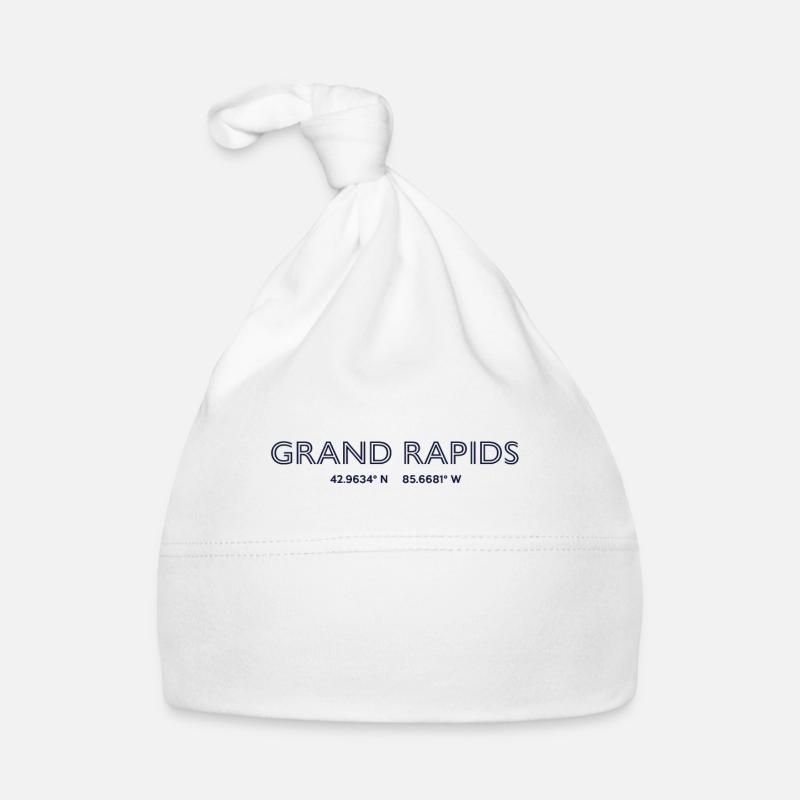 USA City Coordinates - Grand Rapids Organic Baby Cap