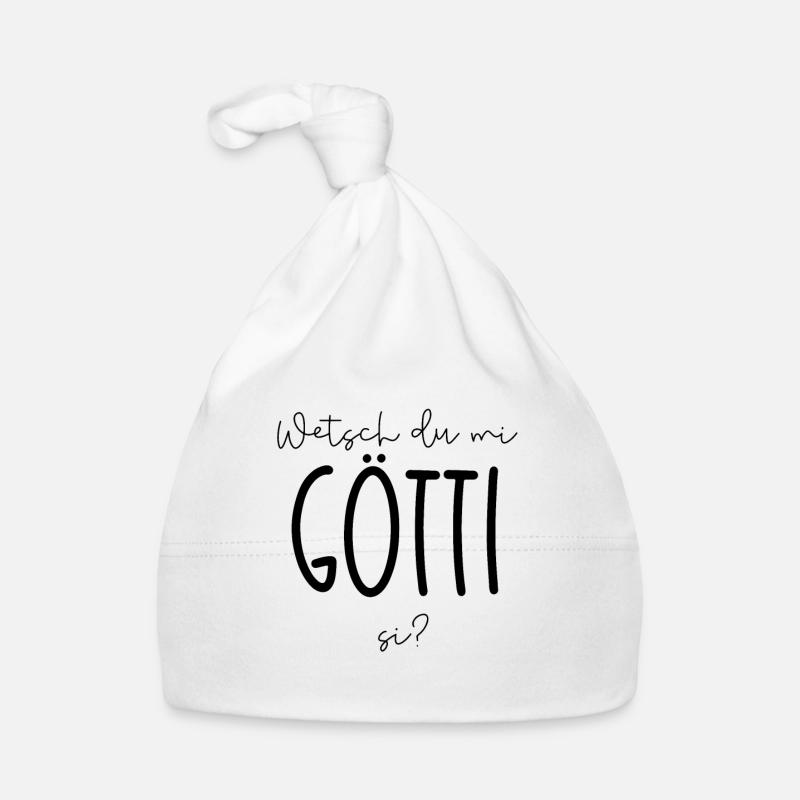 Wetsch du mi Götti si? Götti Geschenk Baby Bio-Mütze