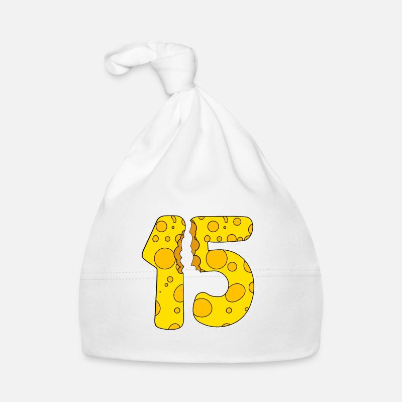 Fromage 15 ans - Cadeau 15e anniversaire - Bonnet bio Bébé - blanc