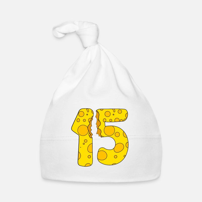Fromage 15 ans - Cadeau 15e anniversaire - Bonnet bio Bébé - blanc
