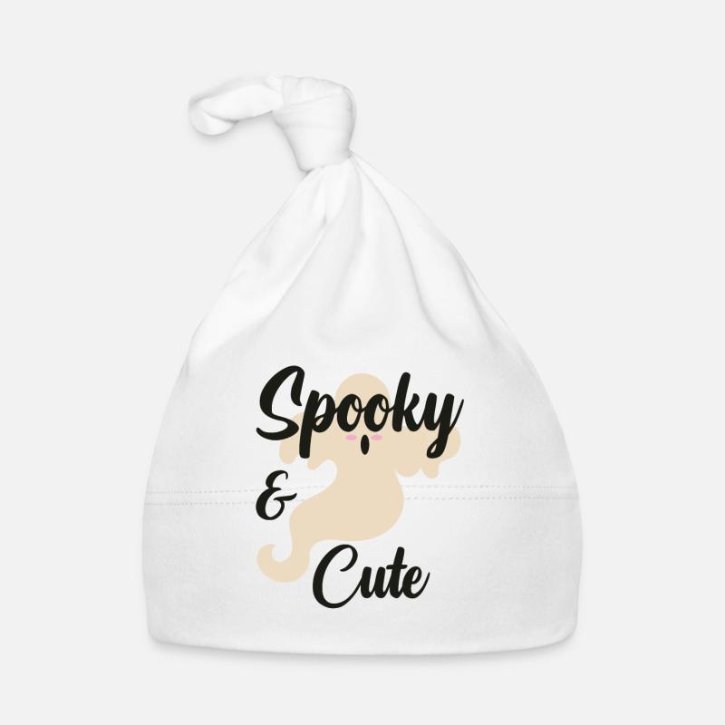 Fantôme effrayant et mignon Halloween Bonnet bio Bébé