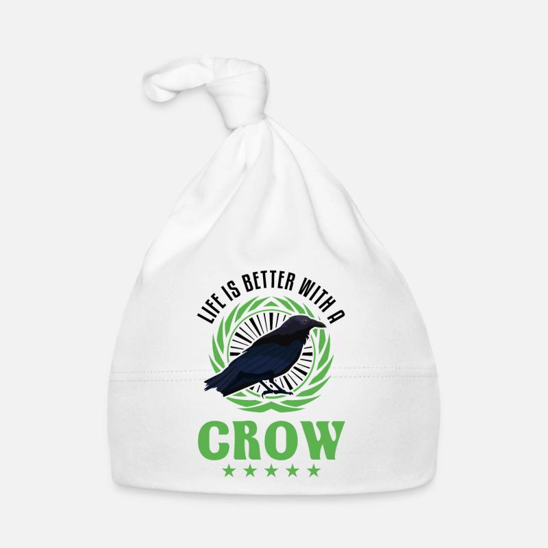 La vie est meilleure avec un corbeau corbeau Bonnet bio Bébé