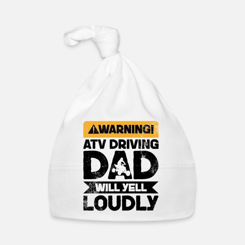 WARNING YELL - ATV FORING DAD Organic Baby Cap
