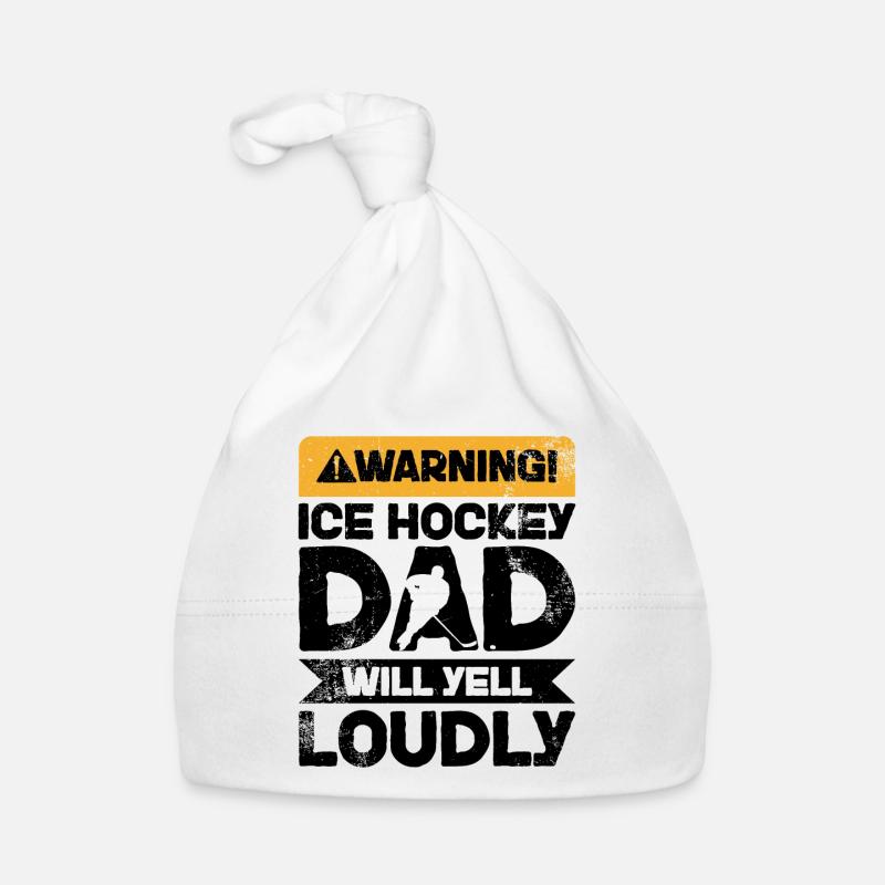 Warnung Wird Schreien - Eishockeyvater Baby Bio-Mütze