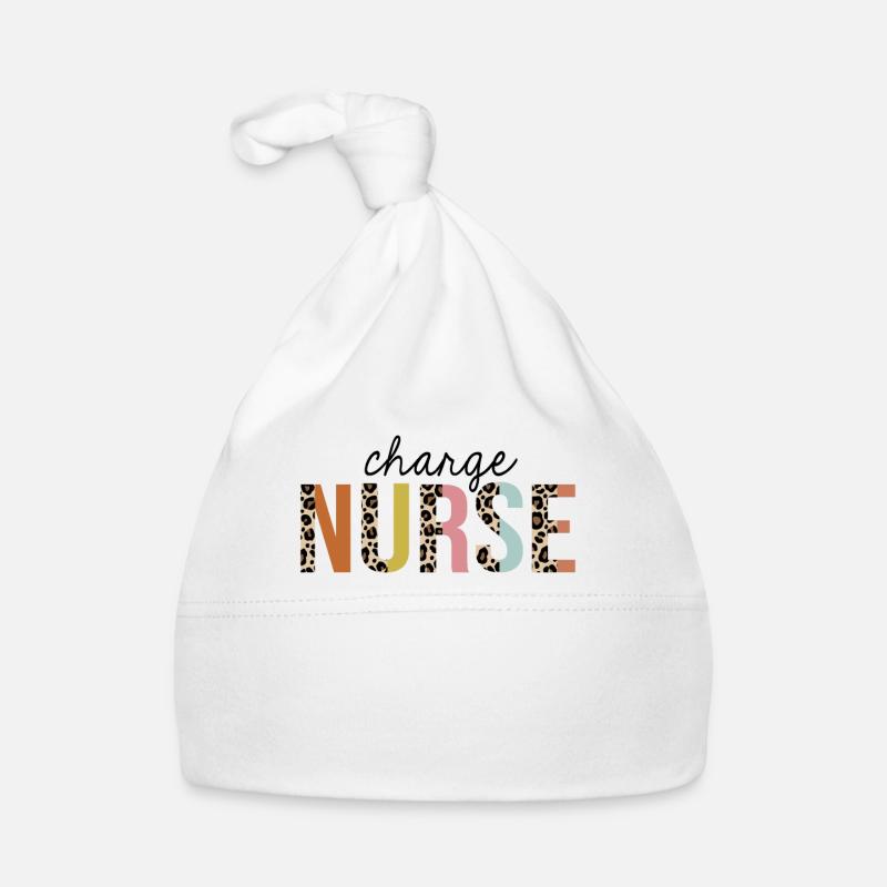 Infirmière responsable Leopard Print Infirmière autorisée Bonnet bio Bébé