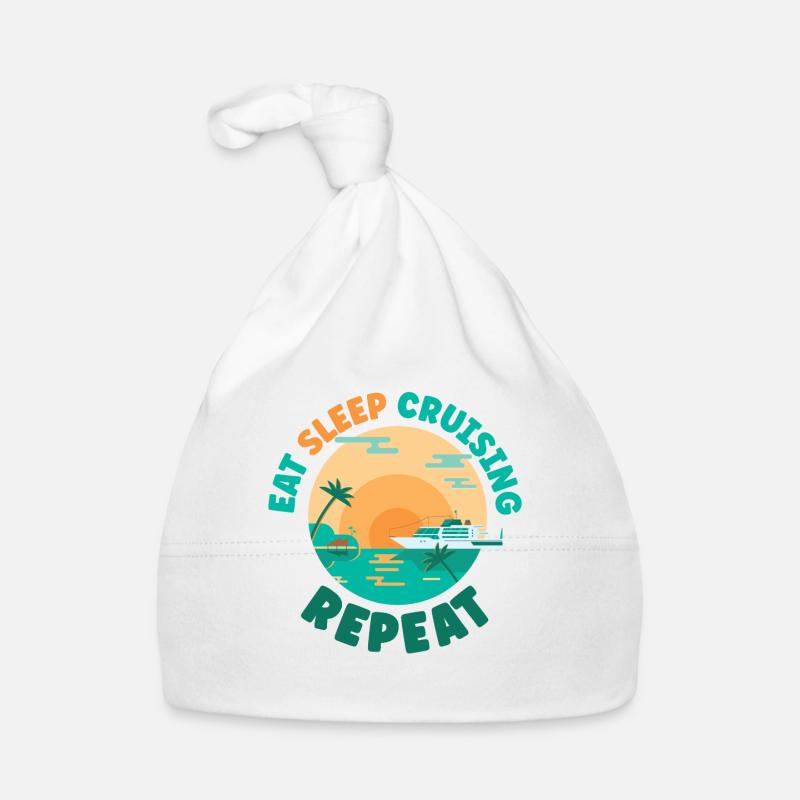 Cruise Ship Vacation Eat Sleep Organic Baby Cap