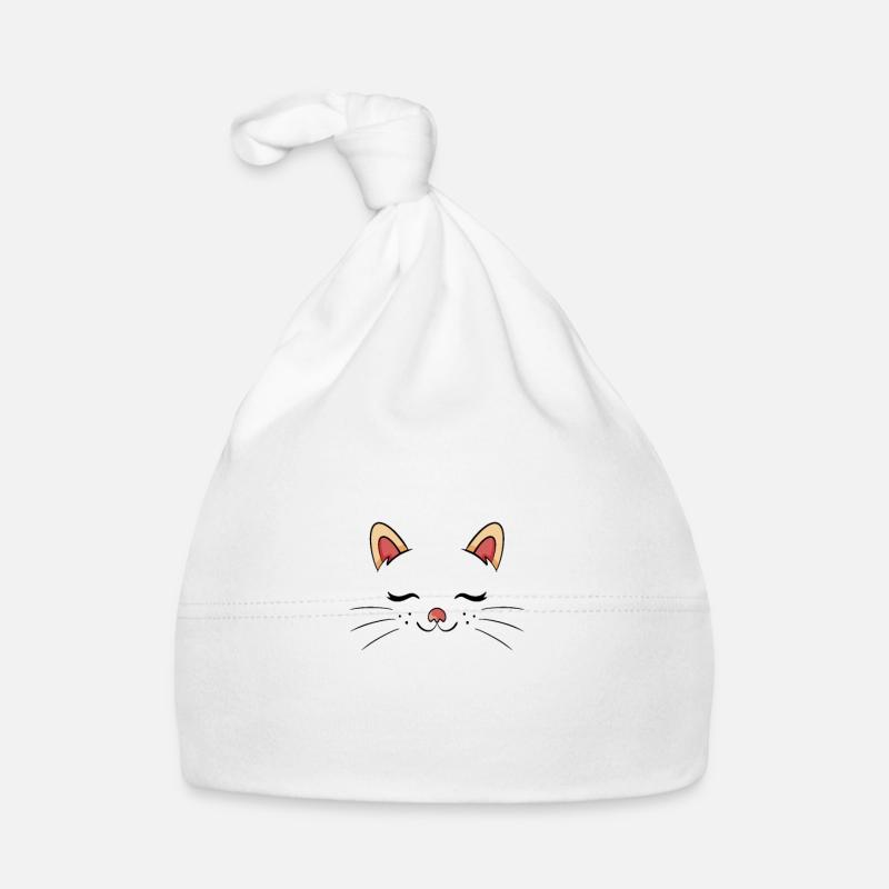 Chat- chat endormi Bonnet bio Bébé