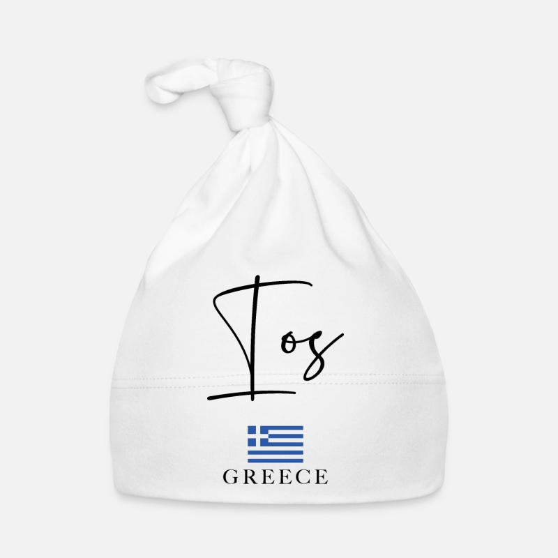 Vacances du drapeau de la Grèce - Islande IOS Bonnet bio Bébé