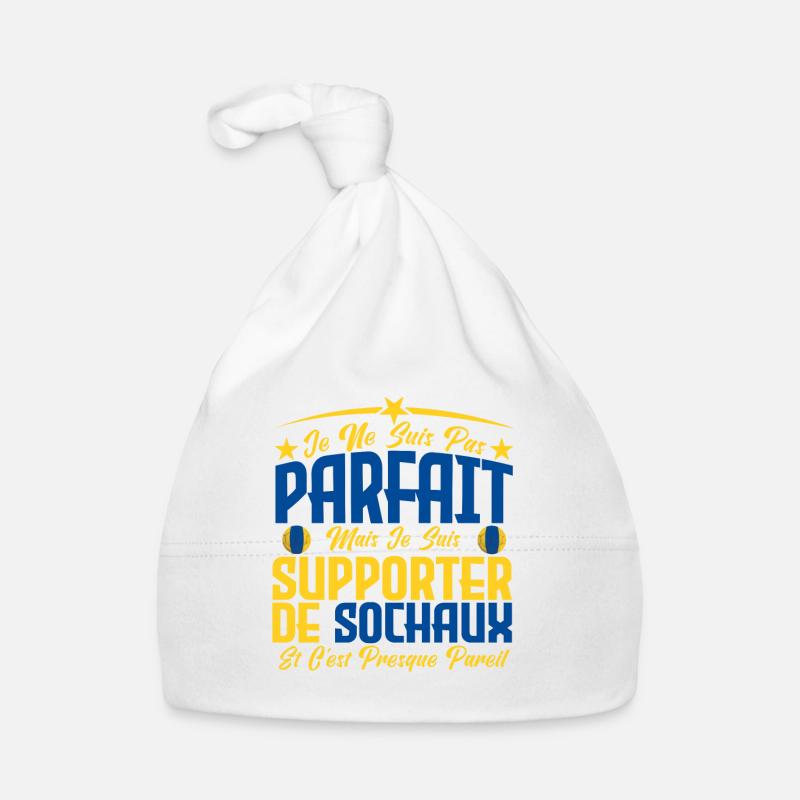 je ne suis pas parfait, supporteur de Sochaux. - Bonnet bio Bébé - blanc