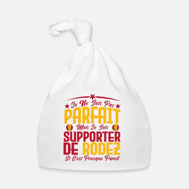 je ne suis pas parfait, supporteur de RODEZ. - Bonnet bio Bébé - blanc