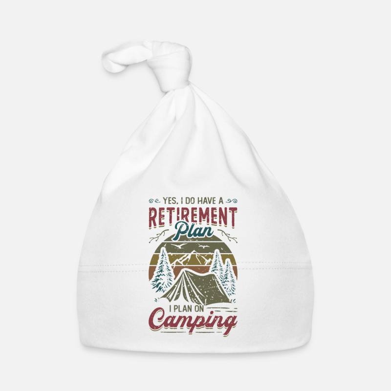 Retirement plan camping, retirement camper. Organic Baby Cap