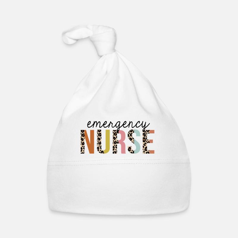 Notfallkrankenschwester Leopard Print registriert RN Baby Bio-Mütze