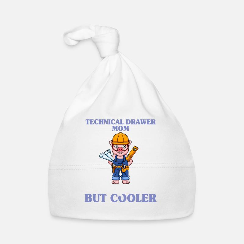 Dessinateur technique Maman comme une maman régulière mais plus cool Bonnet bio Bébé