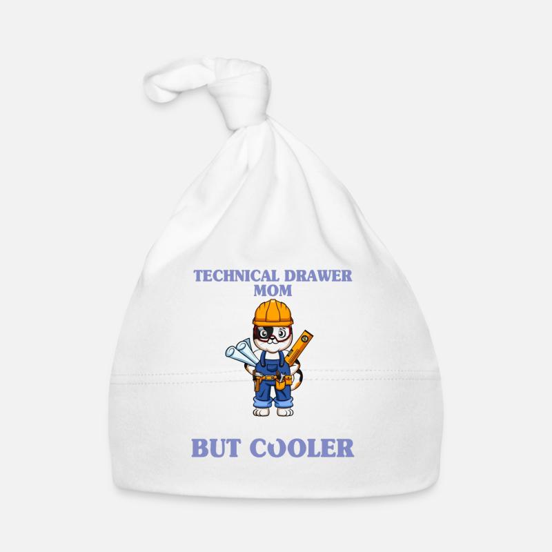 Dessinateur technique Maman comme une maman régulière mais plus cool Bonnet bio Bébé