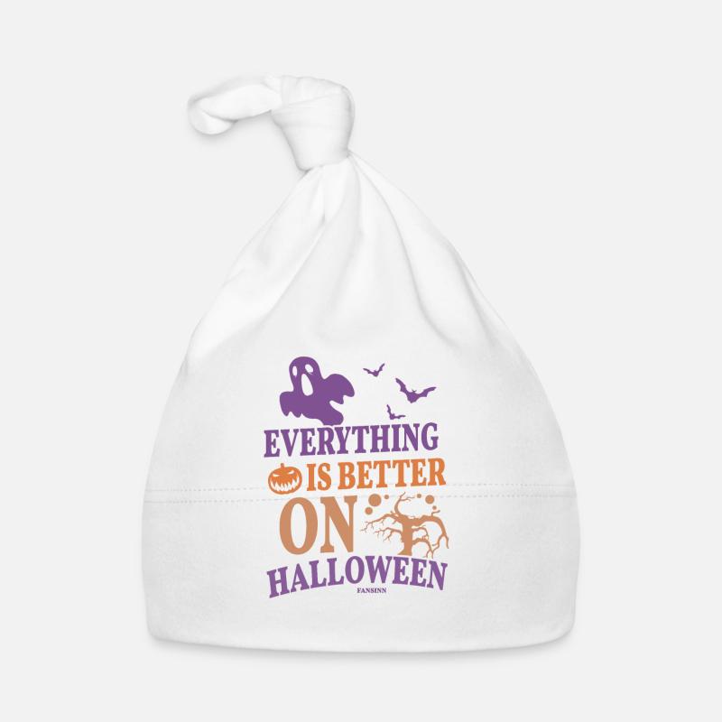 Everything is better on Halloween Organic Baby Cap