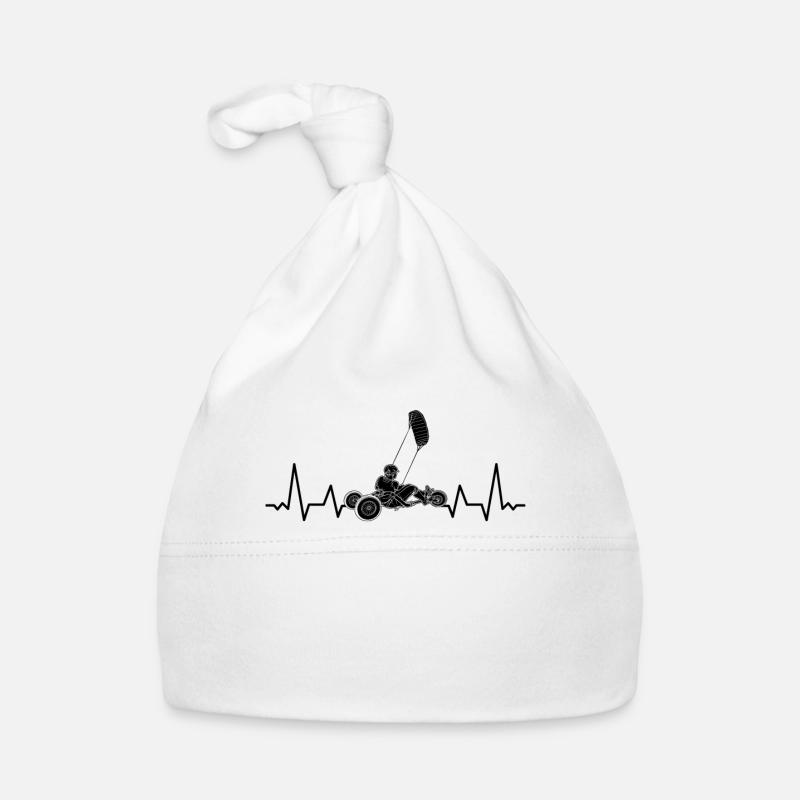 Beach Kite Windracer Land Kite Kite Beach Sailor - Bonnet bio Bébé - blanc
