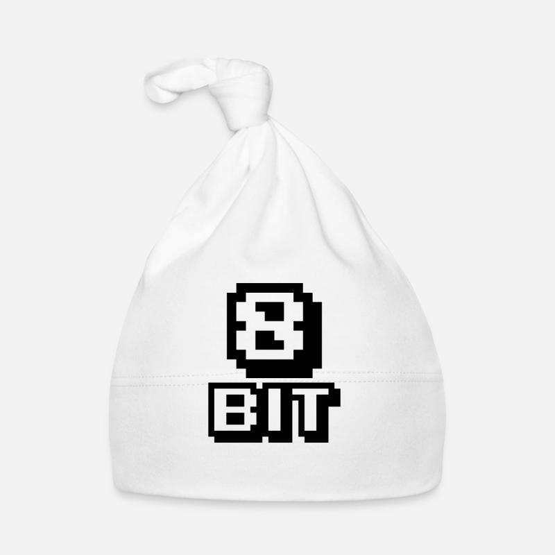 8-Bit-Computer - Baby Bio-Mütze - Weiß