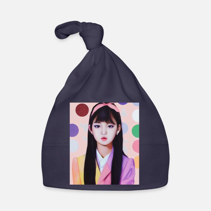 Mignonne K Pop Idol de Corée sur une photo d’école Bonnet bio Bébé