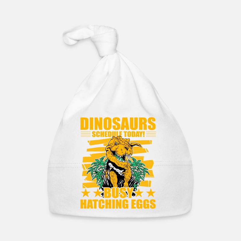 Dinosaurs schedule today busy hatching eggs Organic Baby Cap