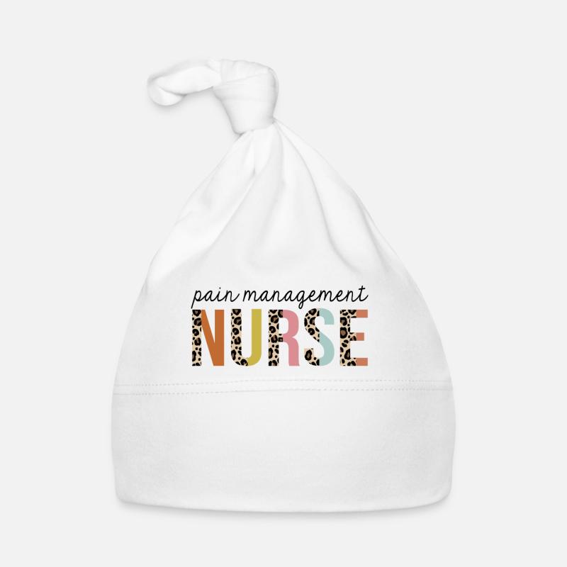 Pain-Management Nurse Leopard Print Registered RN Organic Baby Cap