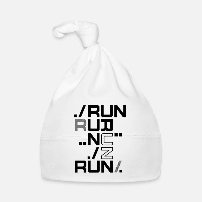 Course Sport Course Coureurs Sprinter Marathon - Bonnet bio Bébé - blanc