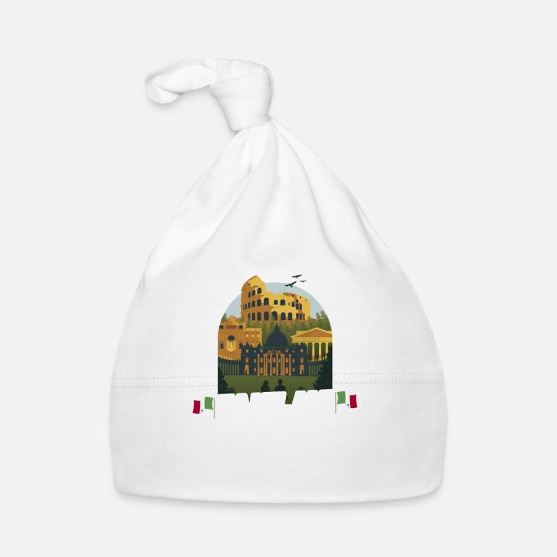 Italie - Bonnet bio Bébé - blanc