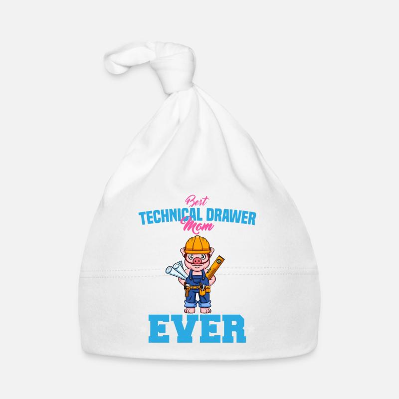 Meilleur dessinateur technique Maman Jamais drôle Archtect Cadeau Bonnet bio Bébé