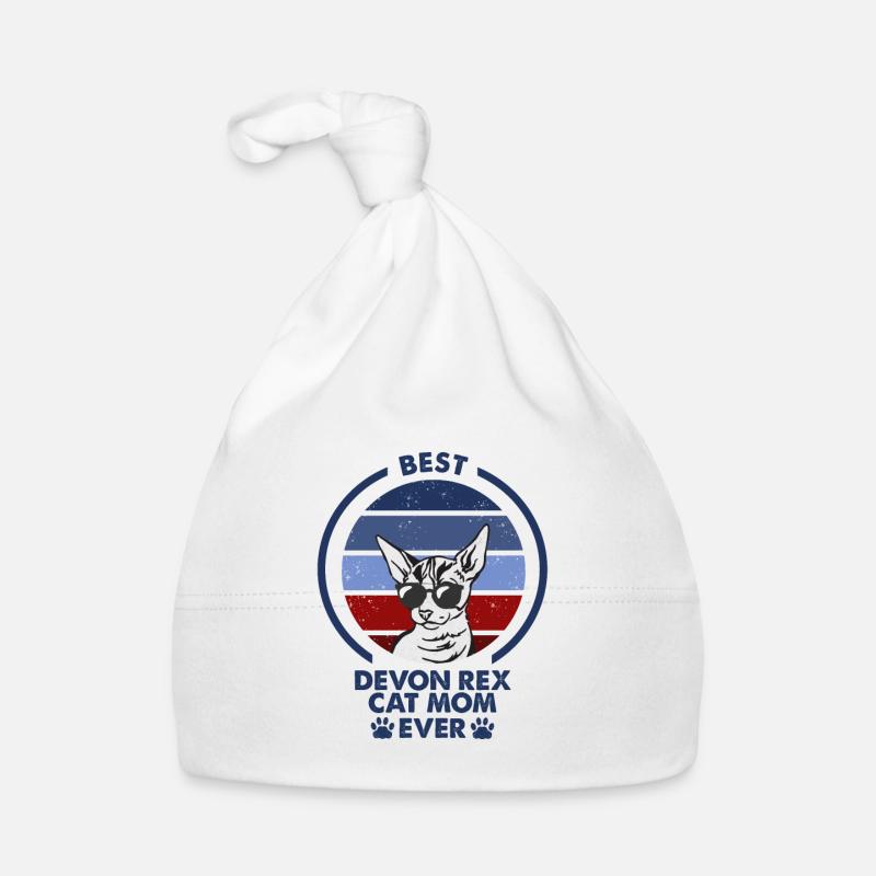 Cat Mom - Devon Rex Cat Organic Baby Cap