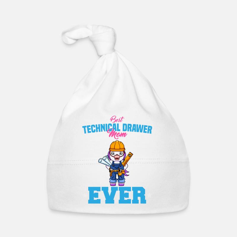 Best Technical Drawer Mom Ever Funny Archtect Gift Baby Bio-Mütze