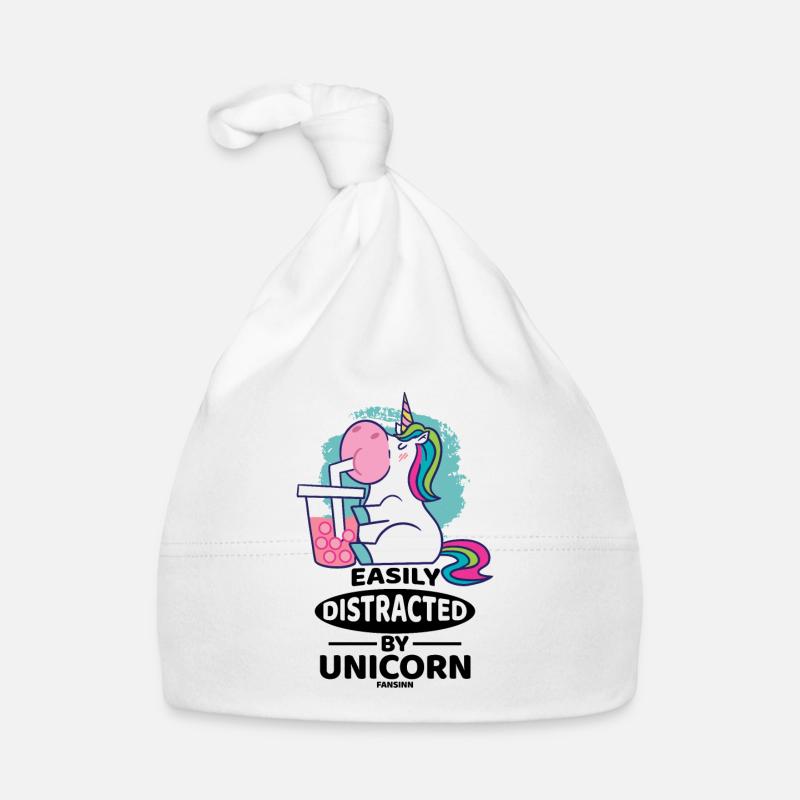 Facilement distrait par la licorne Bonnet bio Bébé