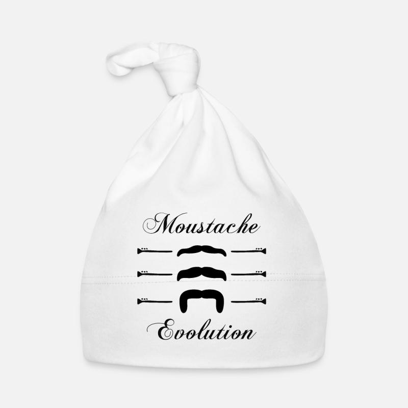 moustaches évolution, Idée cadeau d'élégance. Bonnet bio Bébé