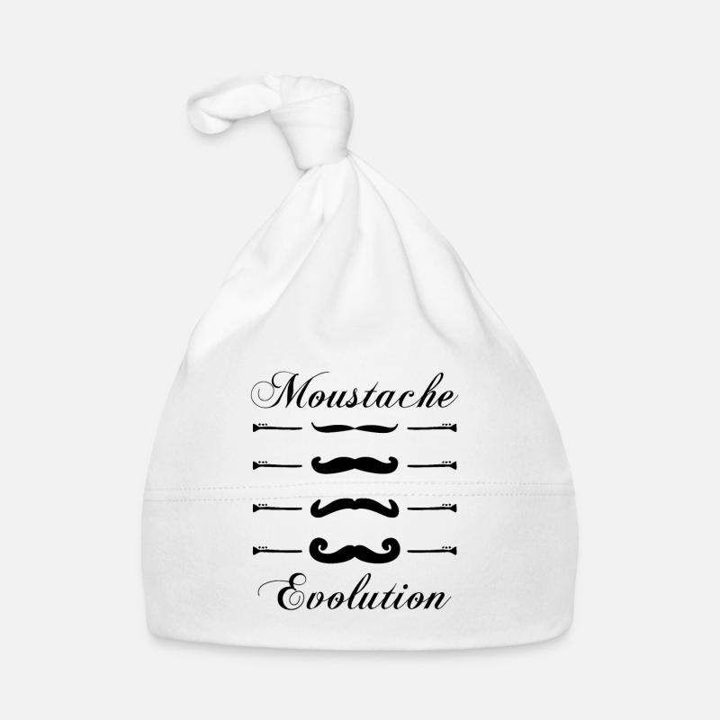 moustaches évolution, Idée cadeau d'élégance. Bonnet bio Bébé