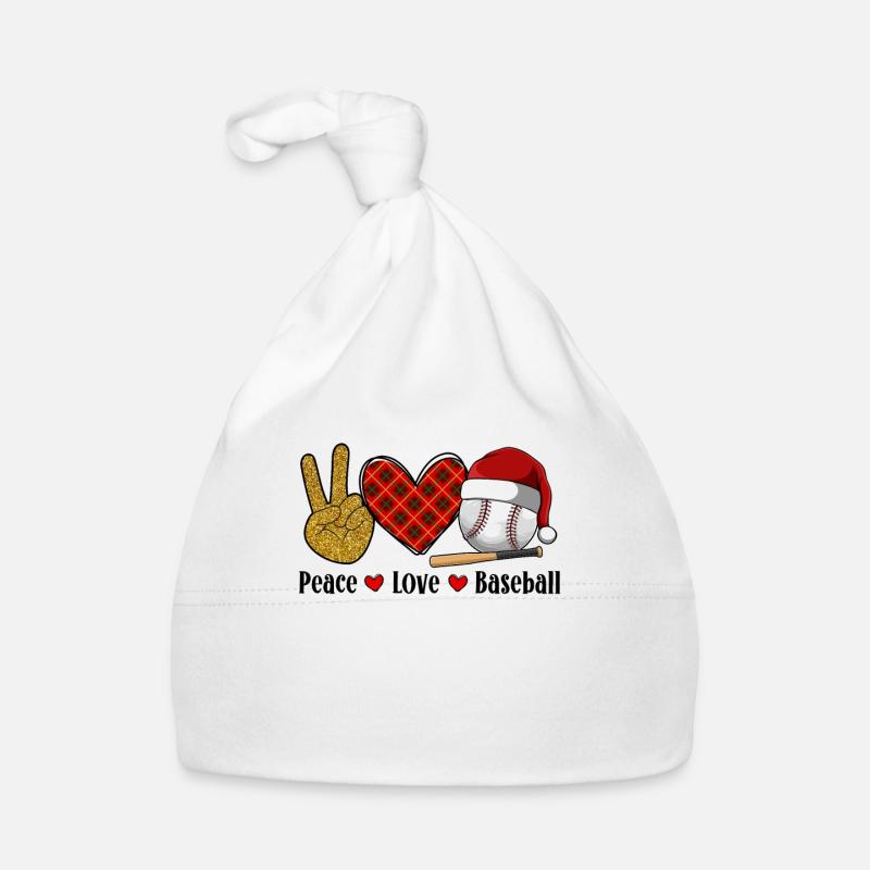 Baseball Christmas Baseball Player Xmas Party Organic Baby Cap