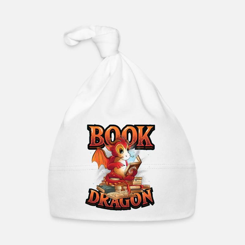 Bücherwurm, Lesebuch, Drache. Baby Bio-Mütze
