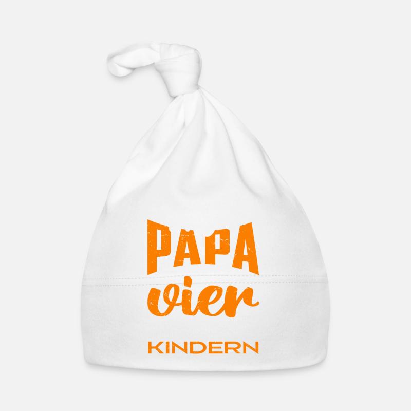 Stolzer Papa von vier Kindern Baby Bio-Mütze