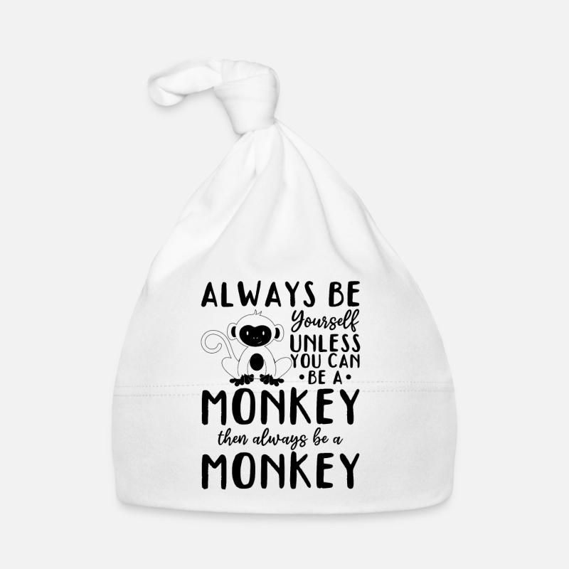 Monkey Lover - Always be yourself unless you can b Organic Baby Cap