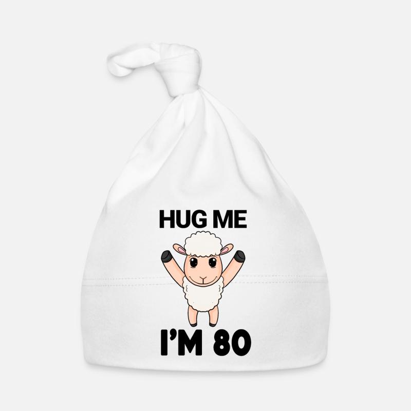 80 birthday - 80 years - hug Organic Baby Cap