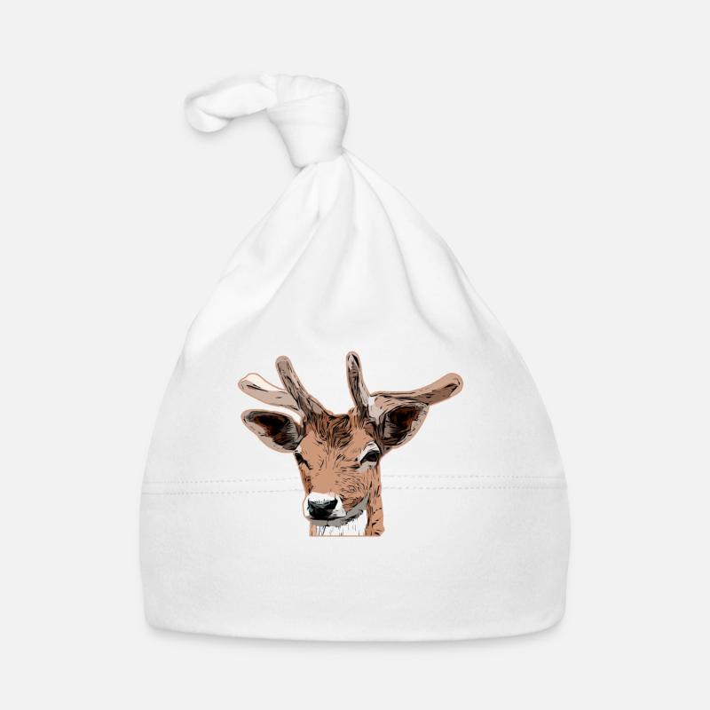 Hirsch Waldtier Design Baby Bio-Mütze
