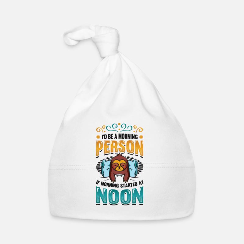 Spätaufsteher, Morgenmuffel, Eule, Langschläfer. Baby Bio-Mütze