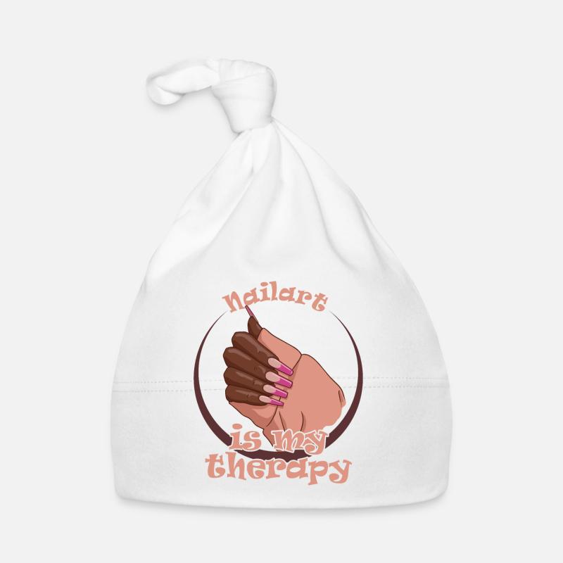 Nailart is my therapy nail technician Organic Baby Cap