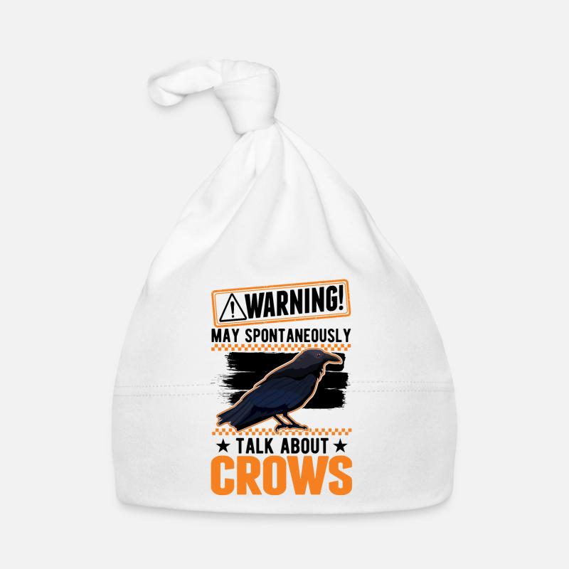 Avertissement Crow Cadeau Corbeau Corbeau Bonnet bio Bébé