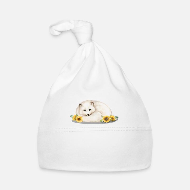 Polarfuchs - Baby Bio-Mütze - Weiß