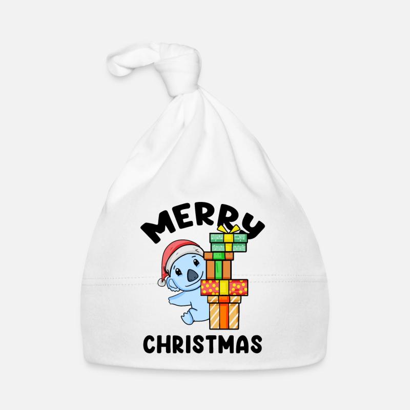 Frohe Weihnachten Koala Baby Bio-Mütze